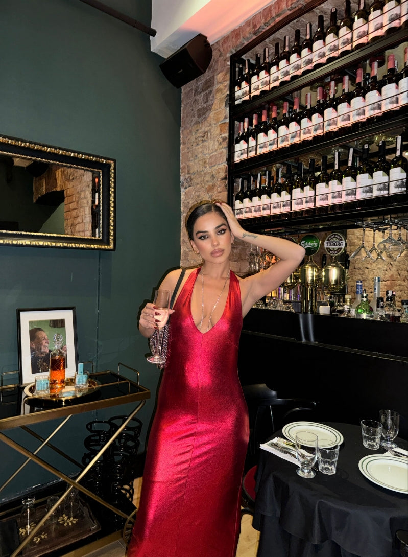 Satin Midi Dress