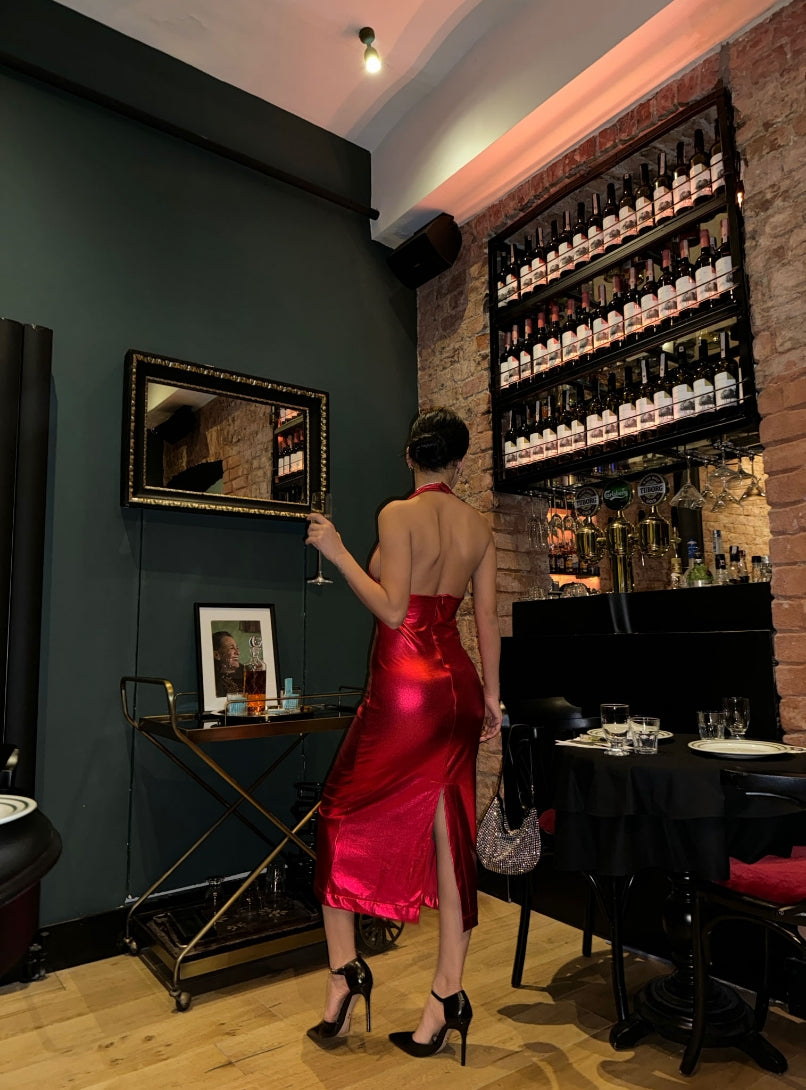 Satin Midi Dress