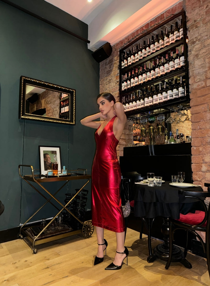 Satin Midi Dress