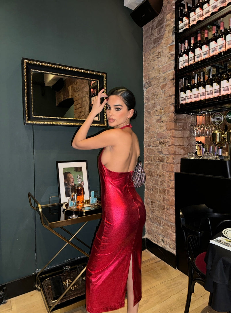 Satin Midi Dress