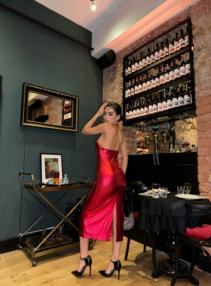 Satin Midi Dress