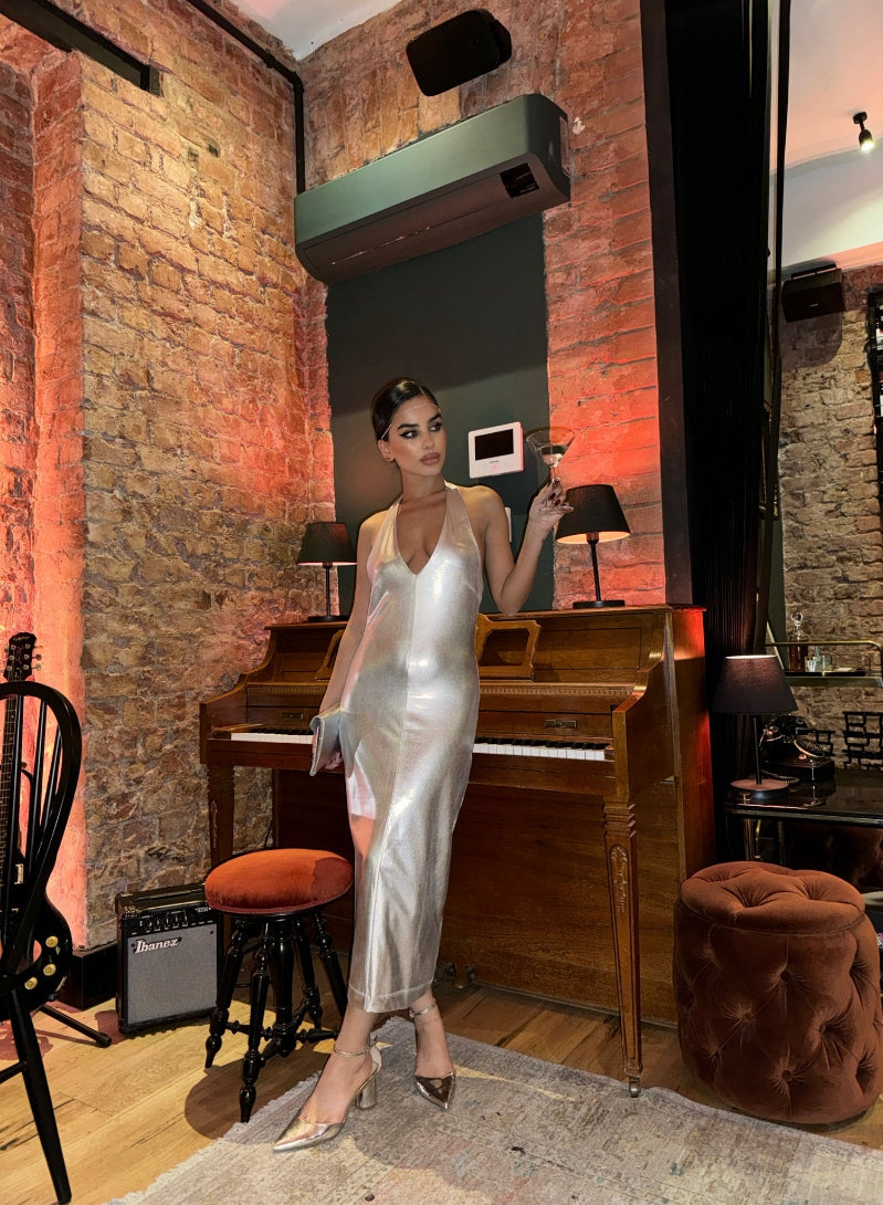 Satin Midi Dress