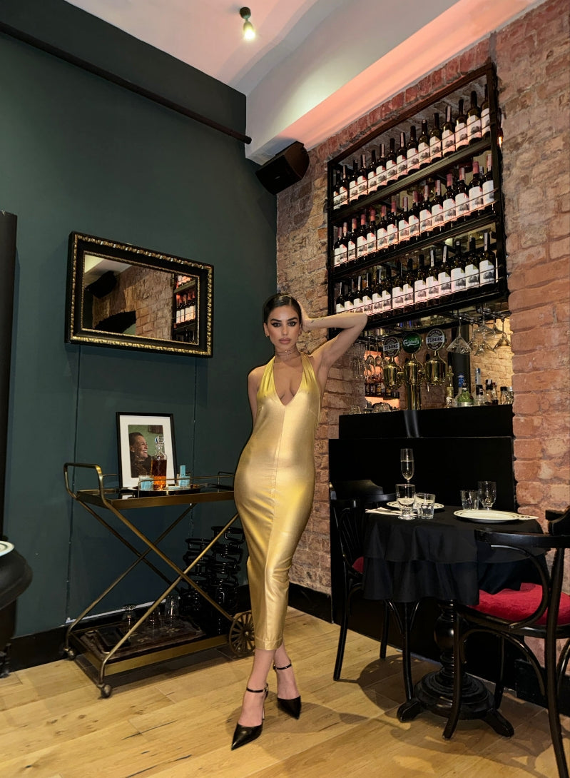 Satin Midi Dress