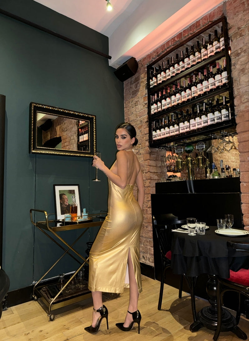 Satin Midi Dress