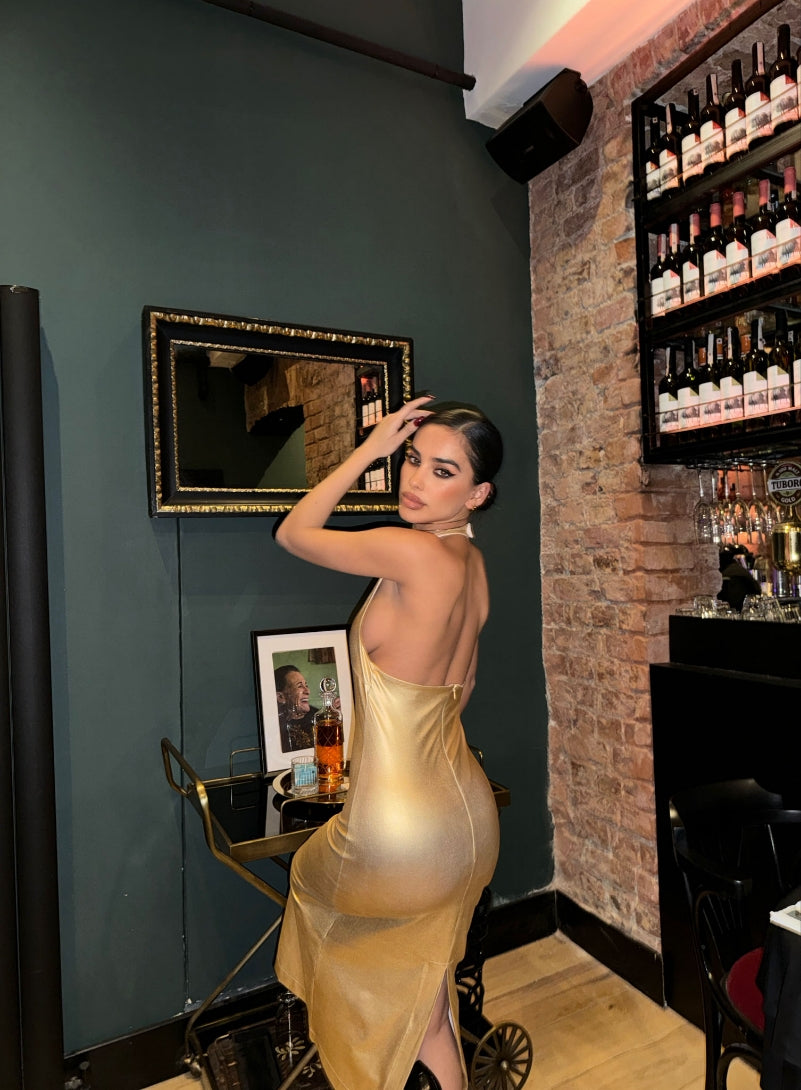 Satin Midi Dress