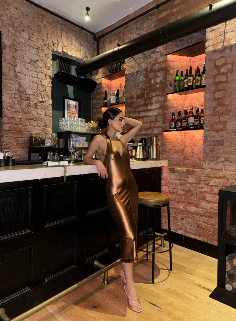 Satin Midi Dress