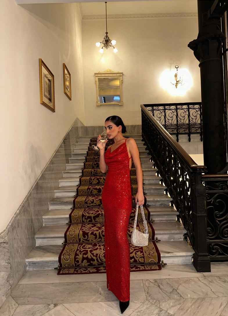 Cowl Neck Midaxi Dress