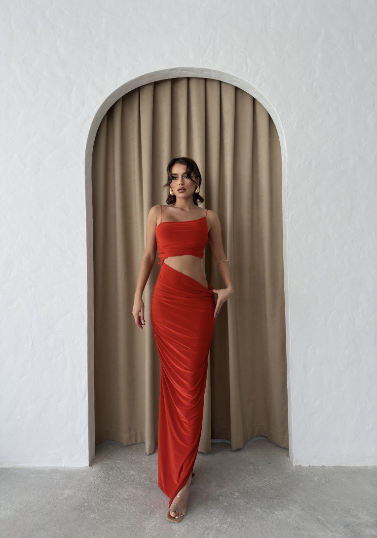 Sleeveless Cut-Out Detail Maxi Dress
