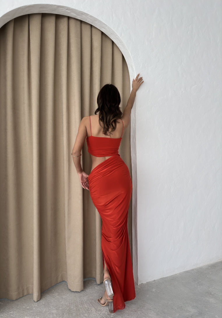 Sleeveless Cut-Out Detail Maxi Dress