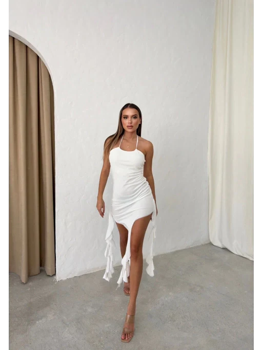 Fringing Detail Mini Dress