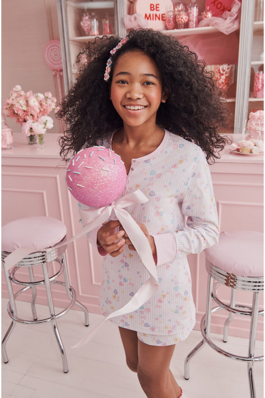 LoveShackFancy x Roller Rabbit Heart Stripe Hunter Pajama