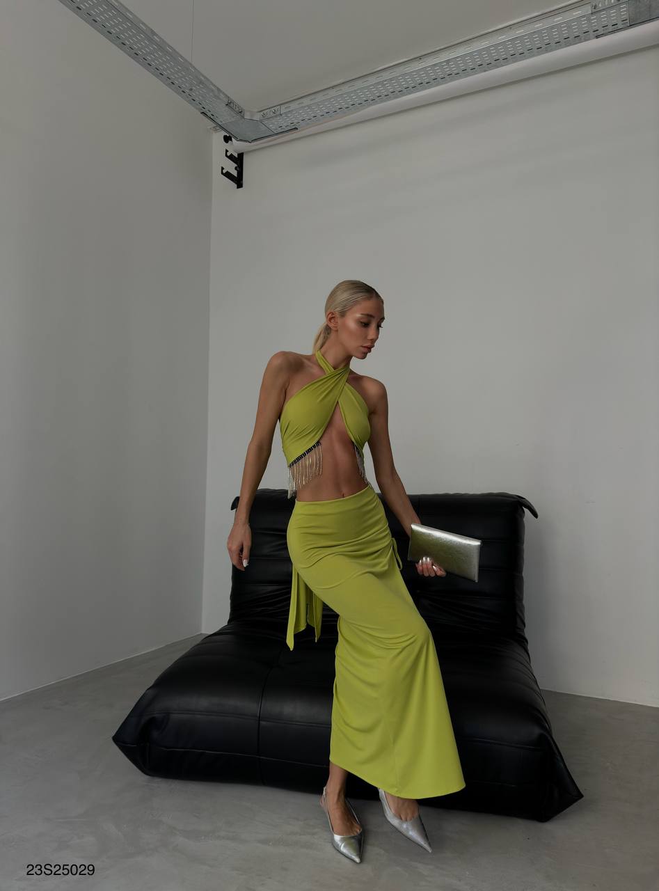 Neck Banded Stone Dress