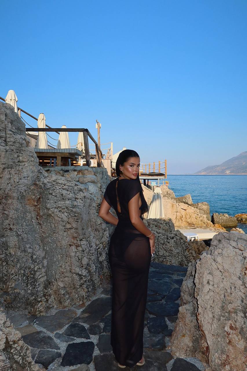 Basic Mesh Maxi Dress