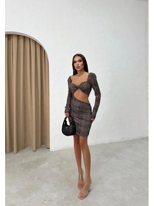 Waist Cut-Out Detail Mini Dress