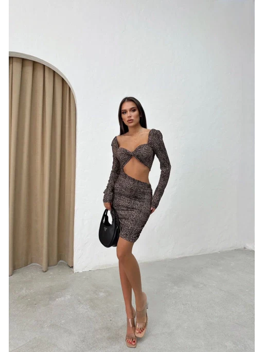 Waist Cut-Out Detail Mini Dress