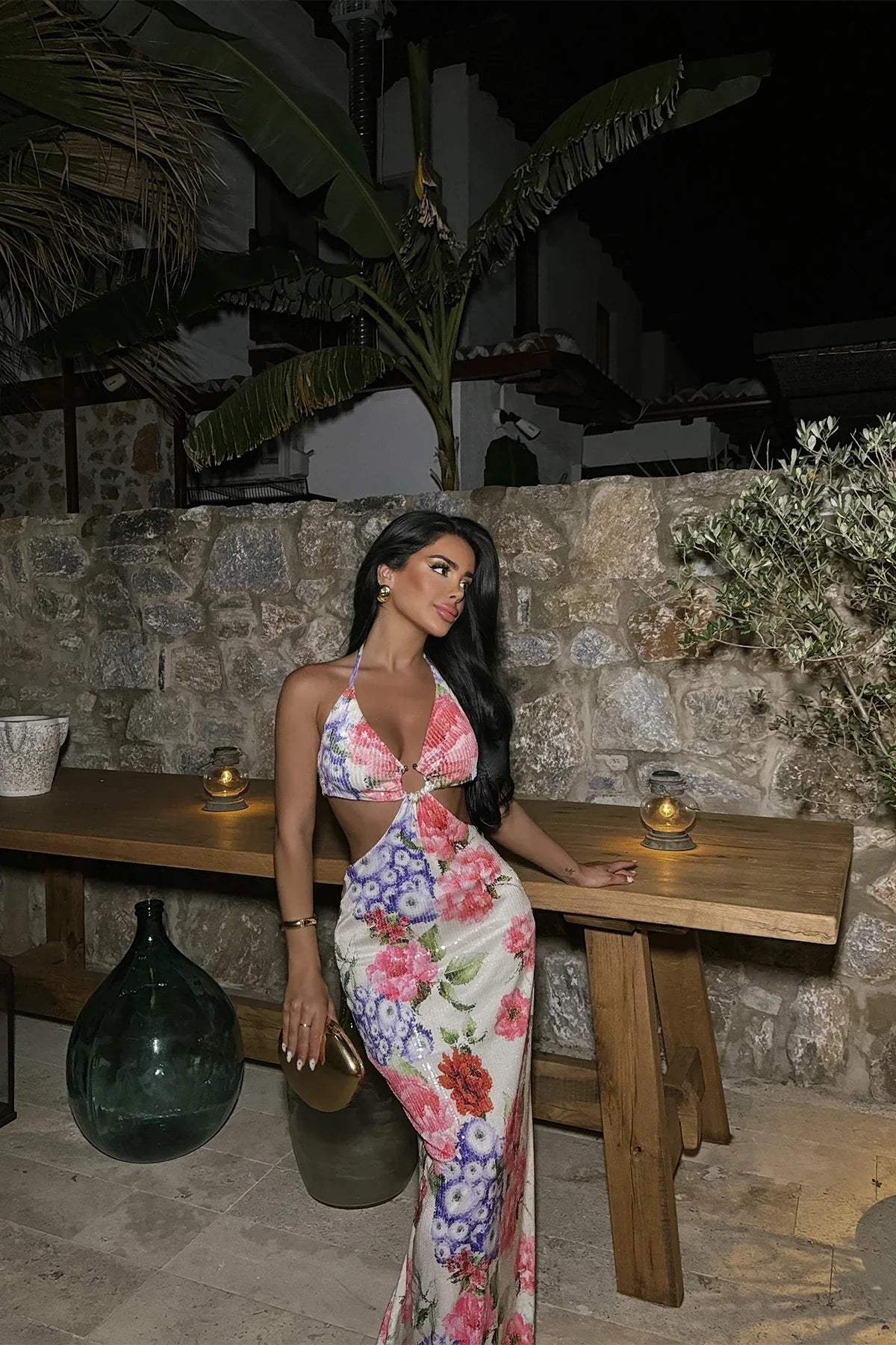 Floral Sequin Dress
