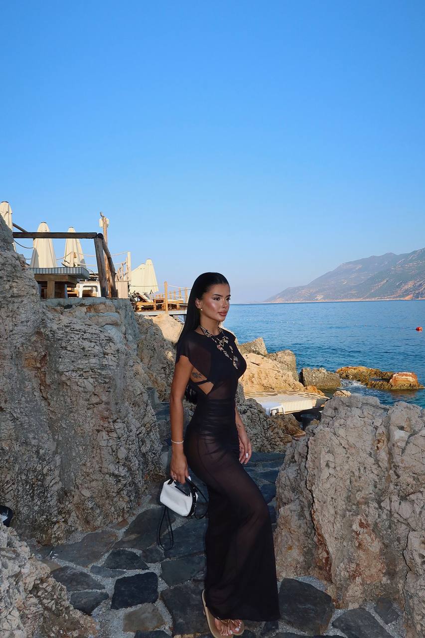 Basic Mesh Maxi Dress