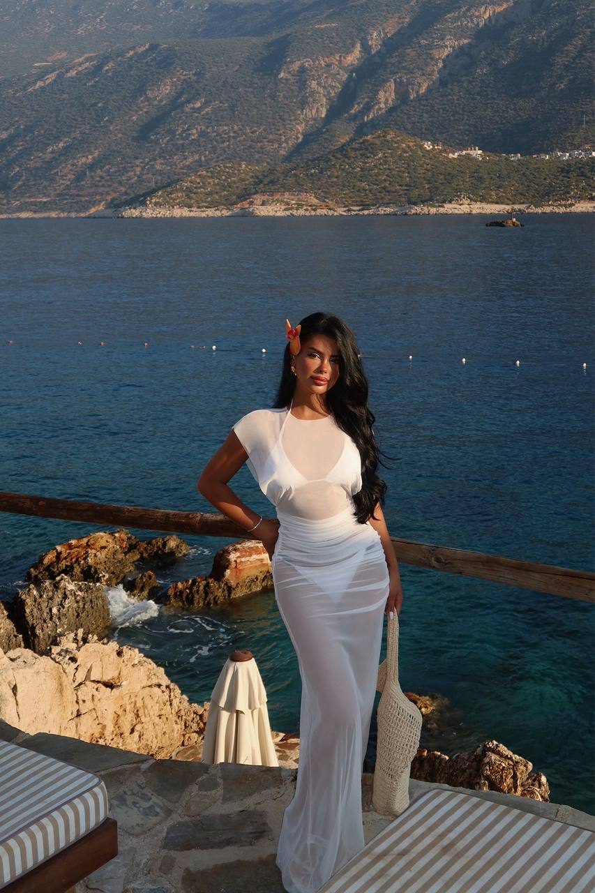 Basic Mesh Maxi Dress
