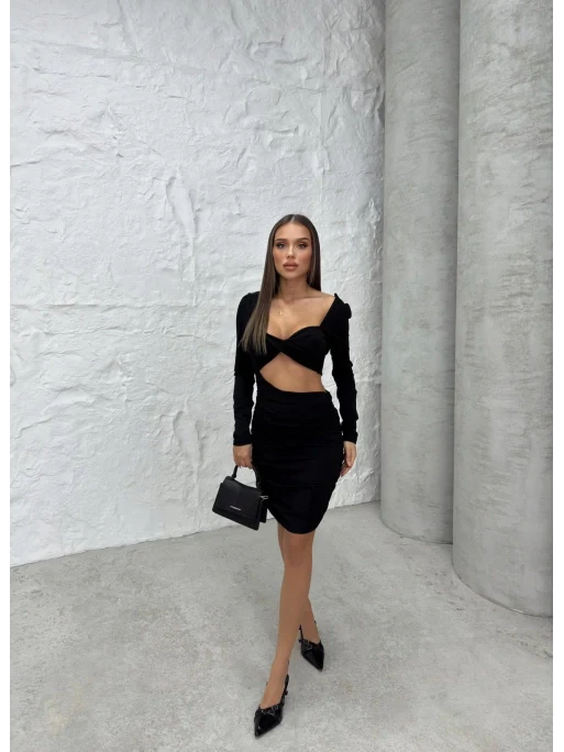 Waist Cut-Out Detail Mini Dress