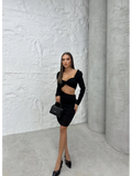 Waist Cut-Out Detail Mini Dress