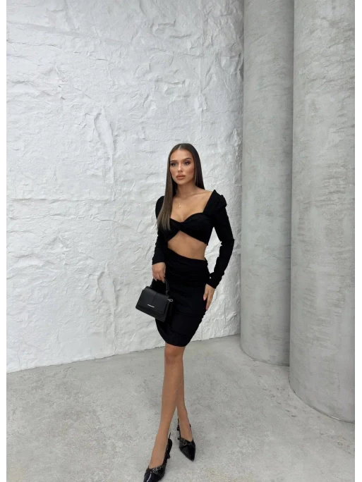 Waist Cut-Out Detail Mini Dress