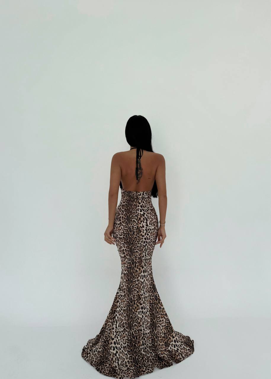 Leopard Pattern Long Dress