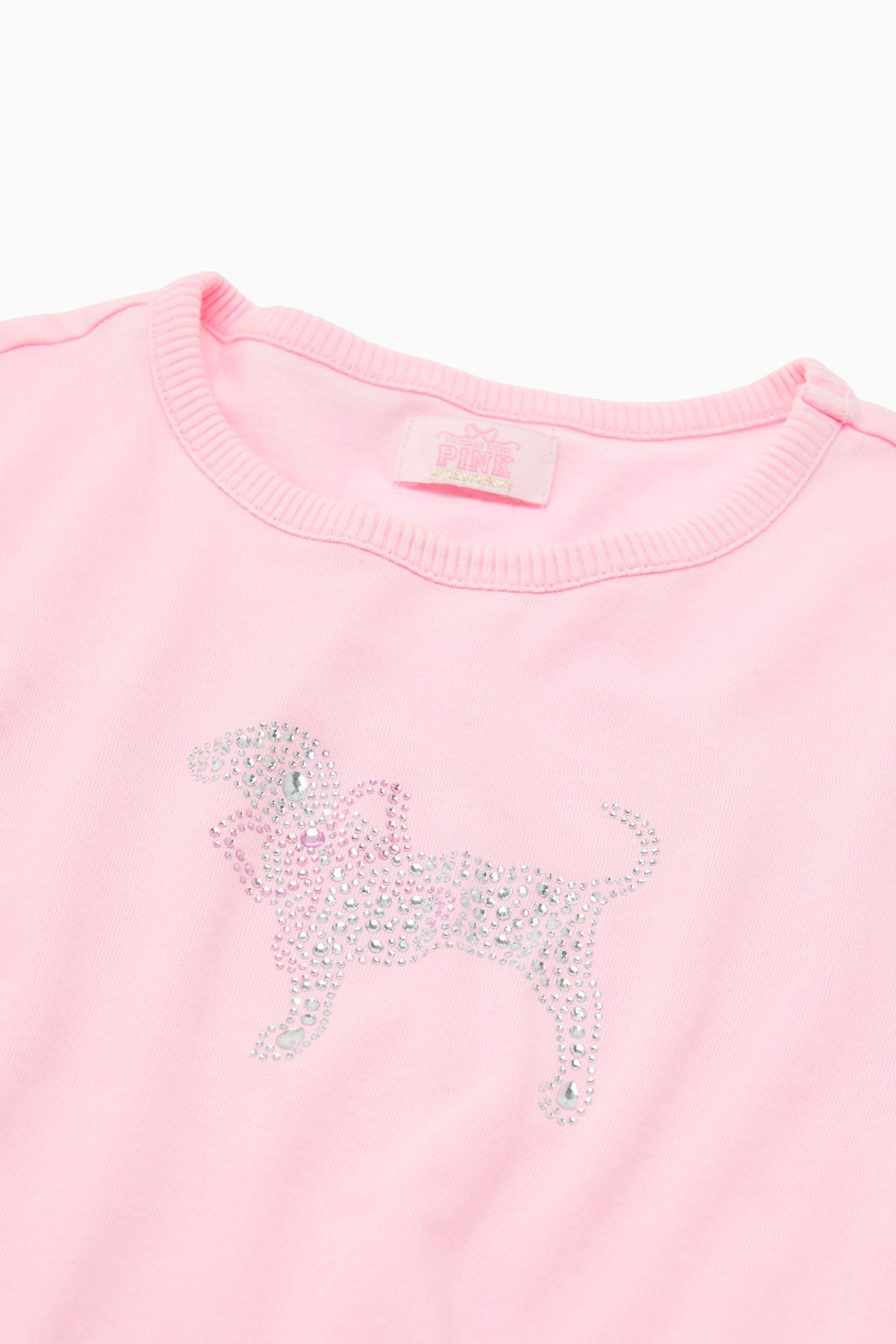 PINK x LoveShackFancy Cotton Baby Tee - PINK LOLLIPOP WASH