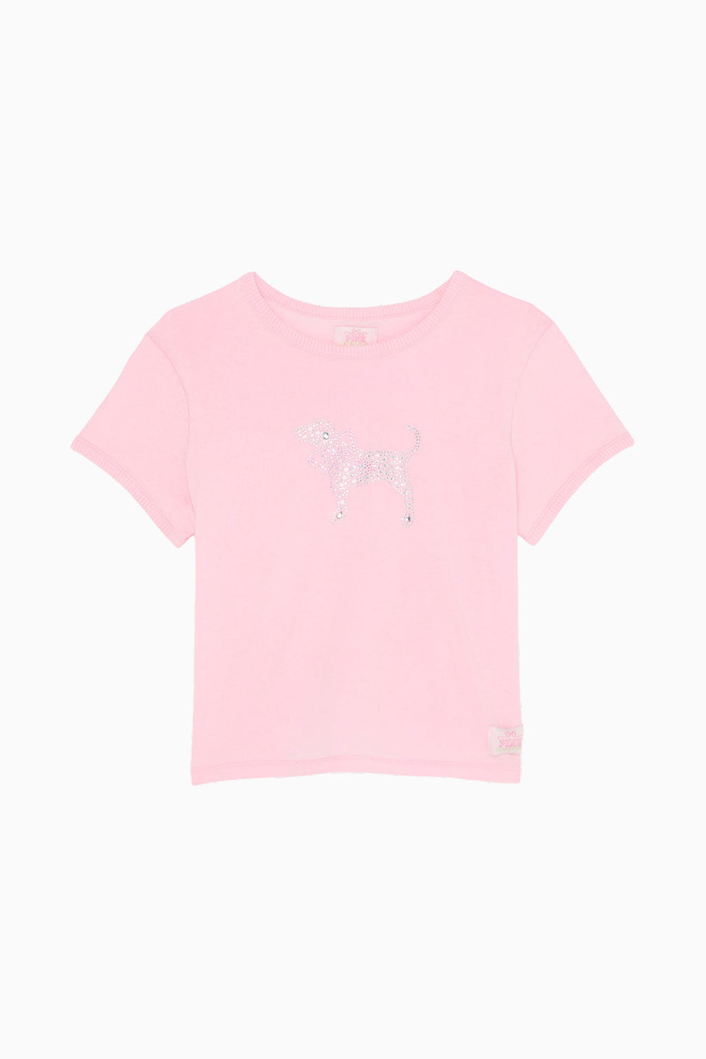 PINK x LoveShackFancy Cotton Baby Tee - PINK LOLLIPOP WASH