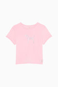 PINK x LoveShackFancy Cotton Baby Tee - PINK LOLLIPOP WASH