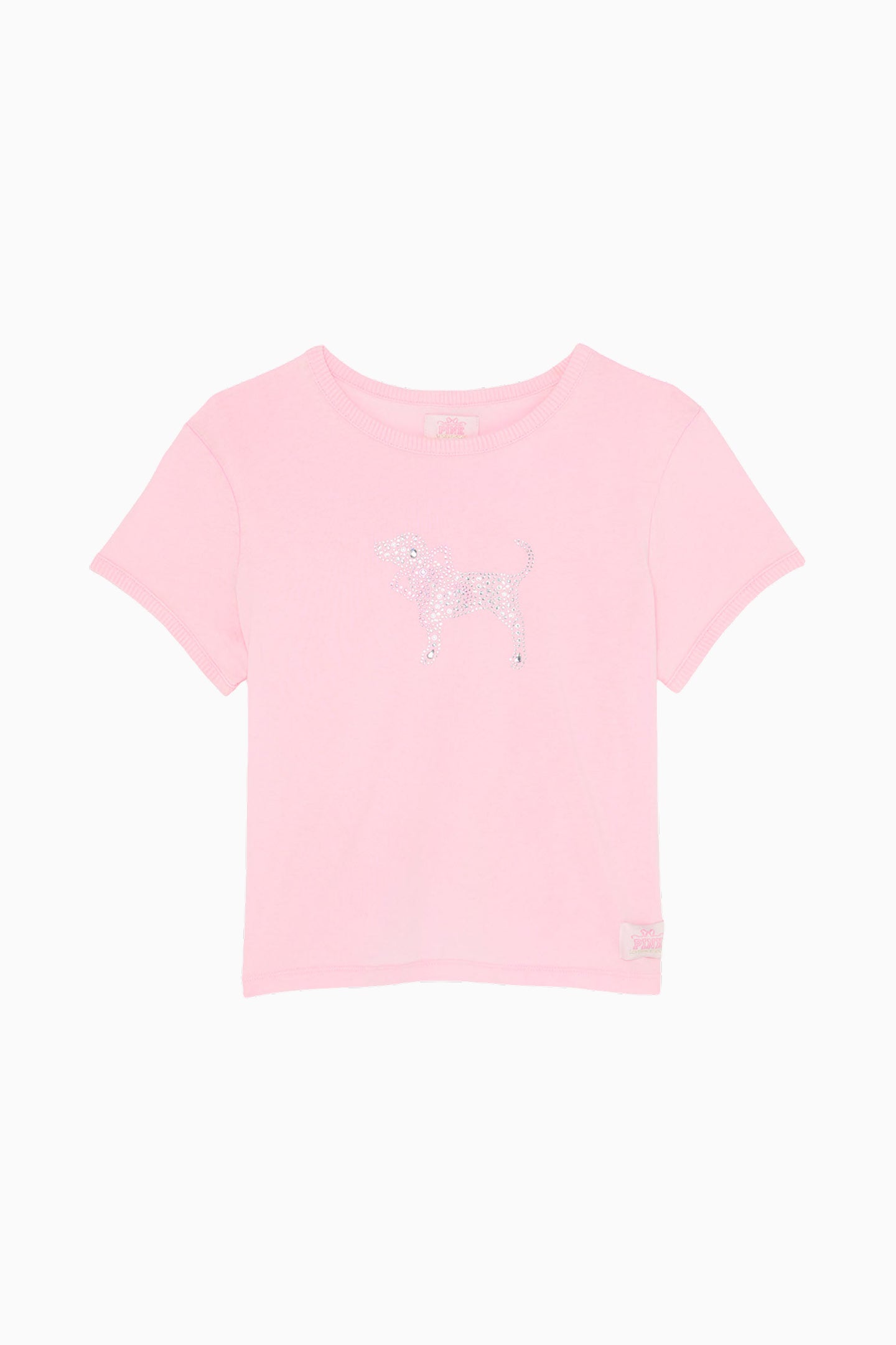 PINK x LoveShackFancy Cotton Baby Tee - PINK LOLLIPOP WASH