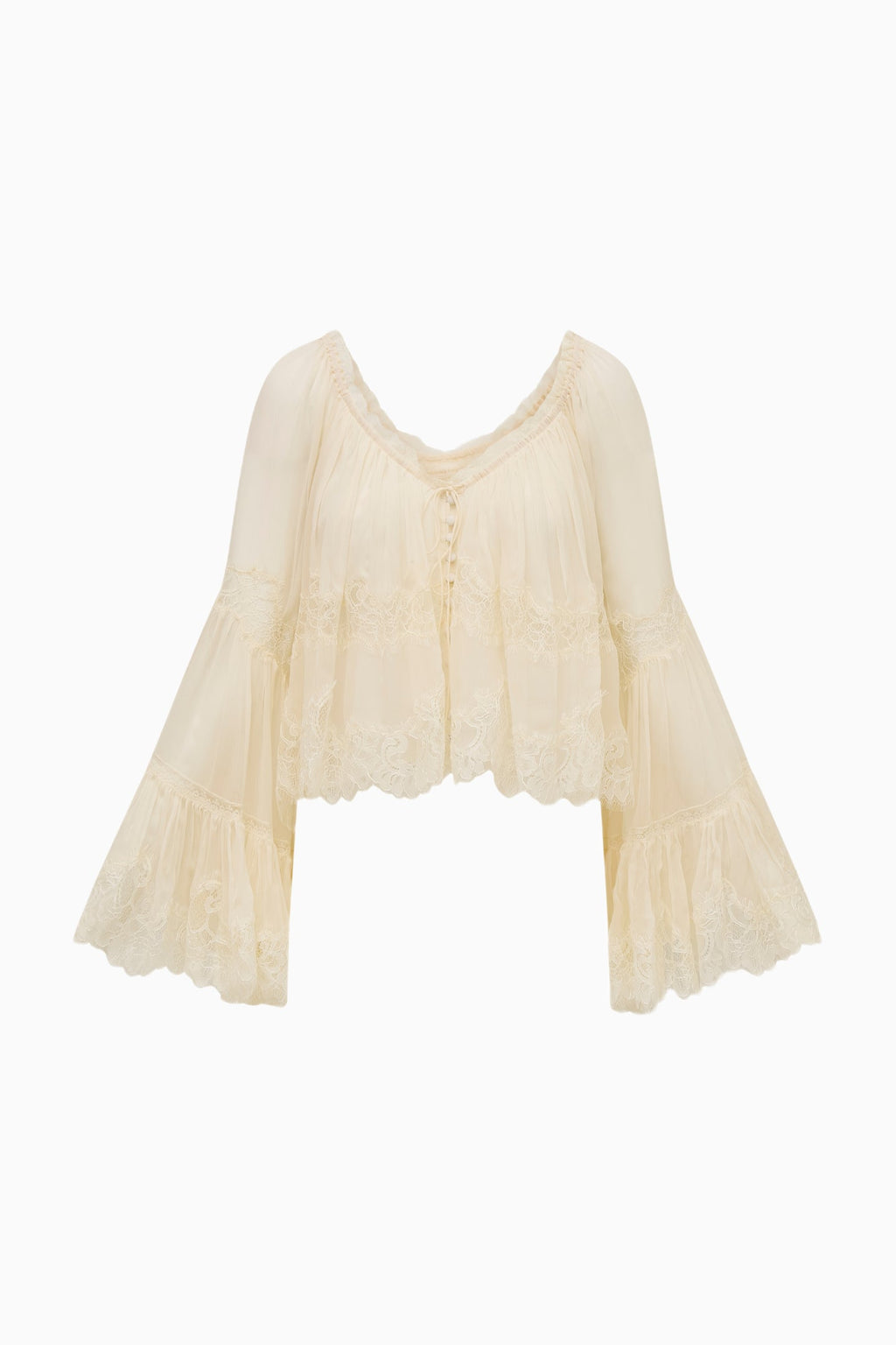 Darline Chiffon Lace Blouse