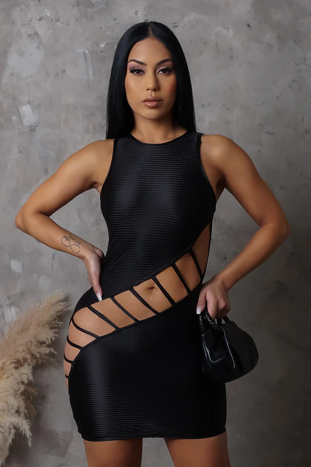 Cut Out Detail Mini Dress