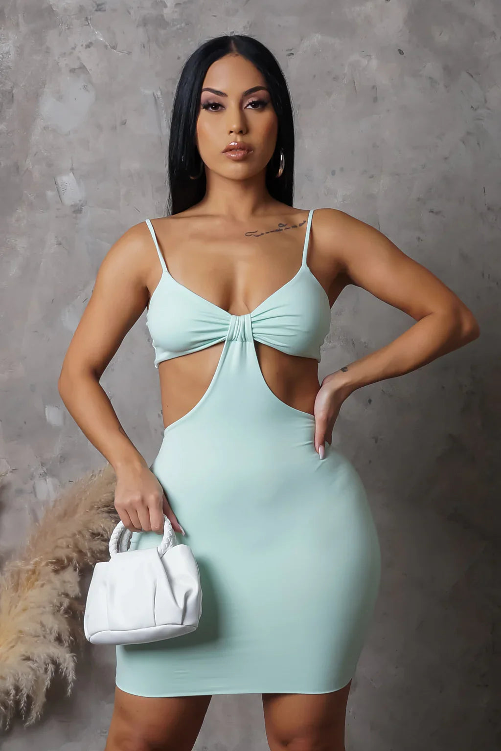 Cut Out Detail Mini Dress