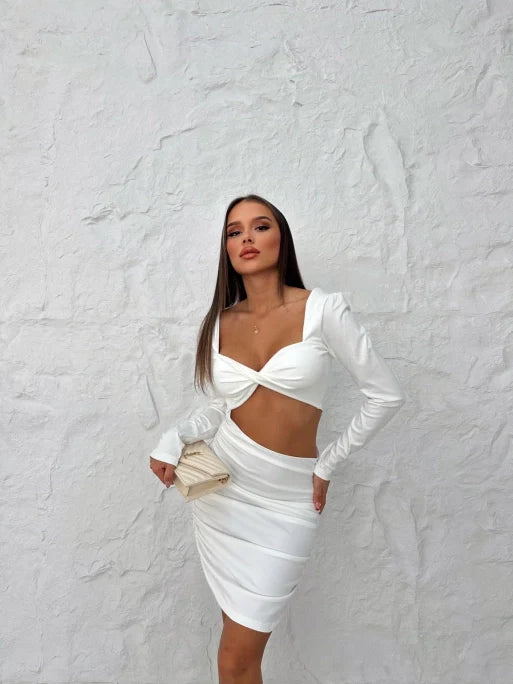 Waist Cut-Out Detail Mini Dress