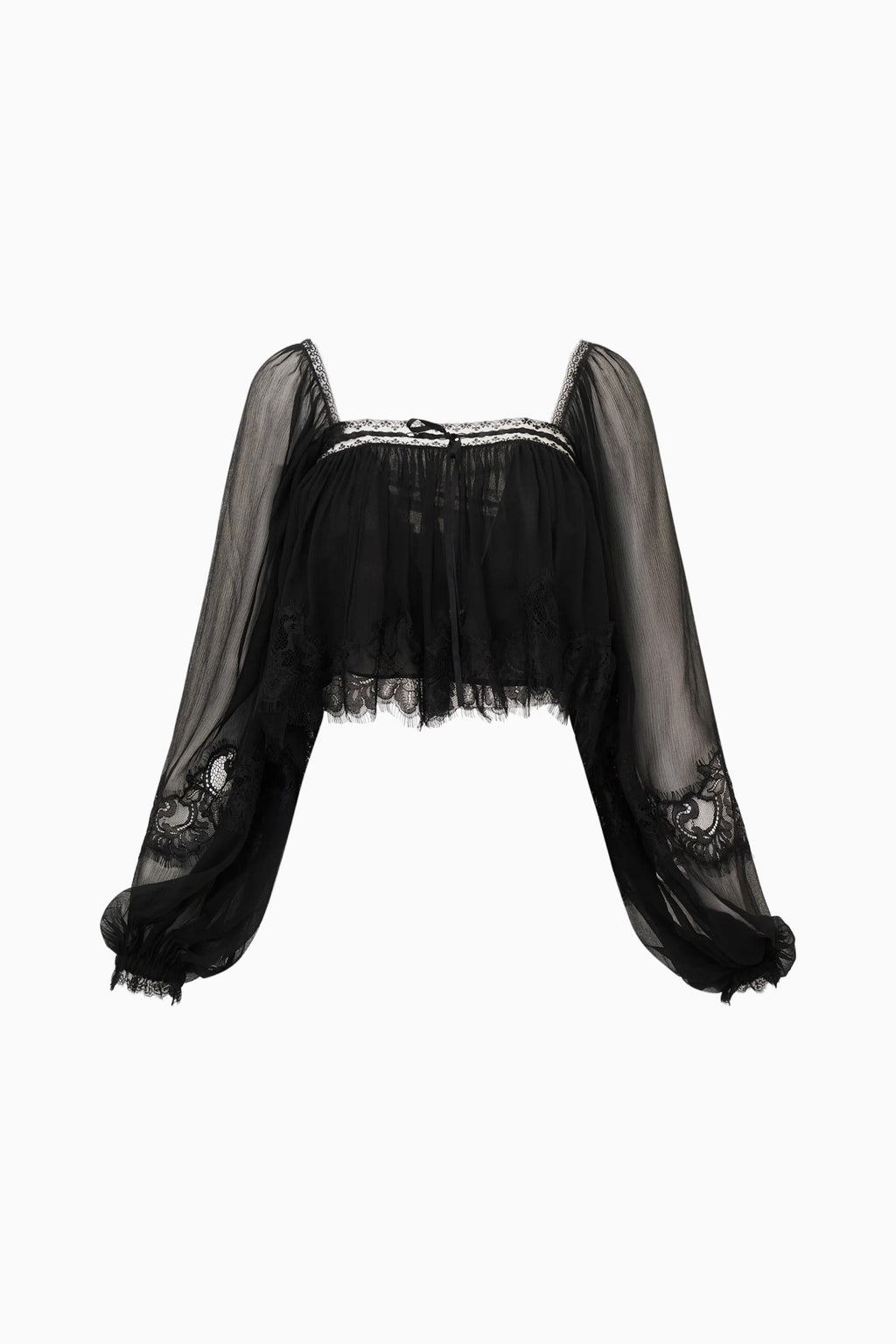 Ebbie Silk Lace Blouse