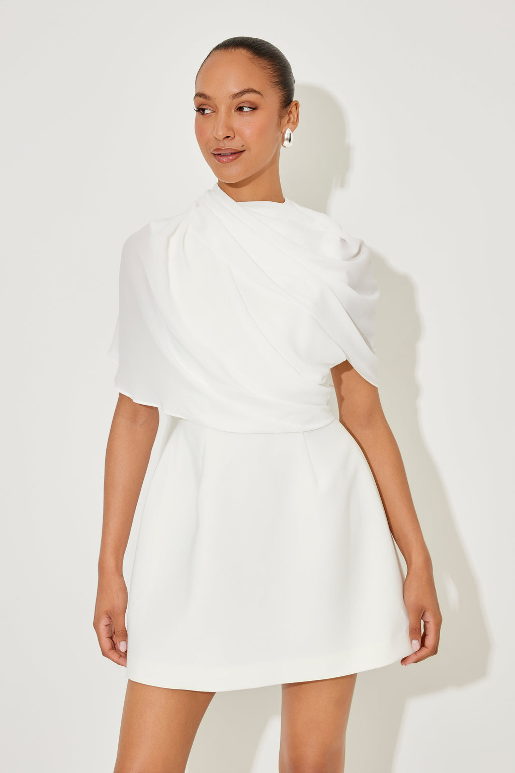 Gathered Mini Dress
