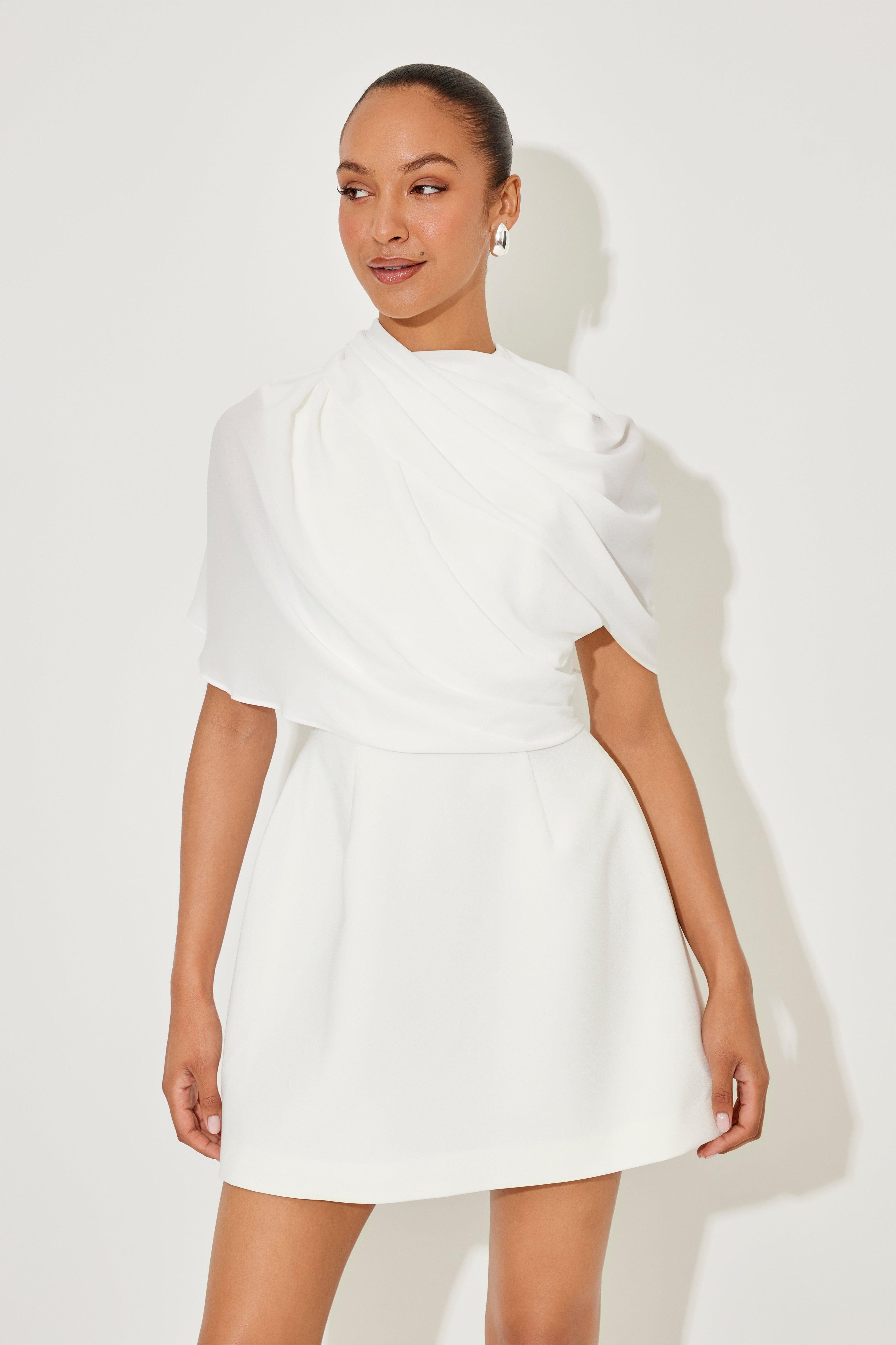 Gathered Mini Dress