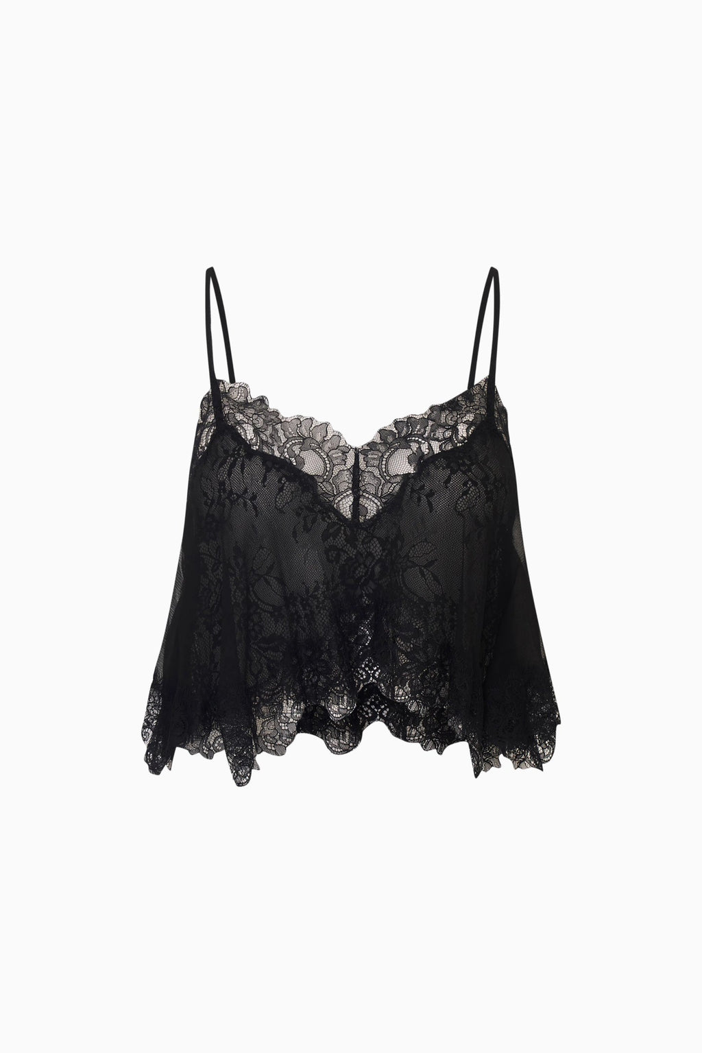 Elysia Silk Lace Crop Top