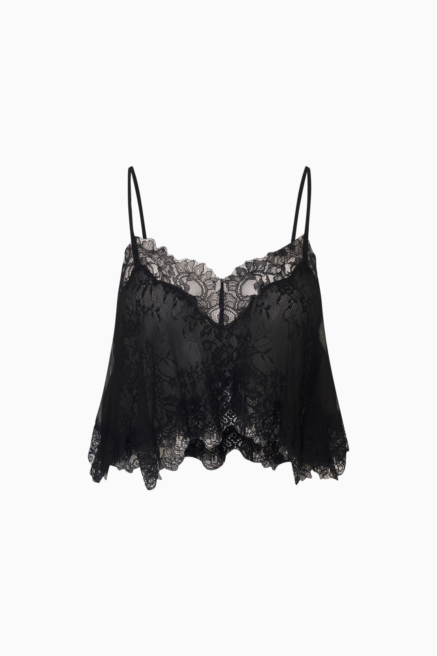 Elysia Silk Lace Crop Top