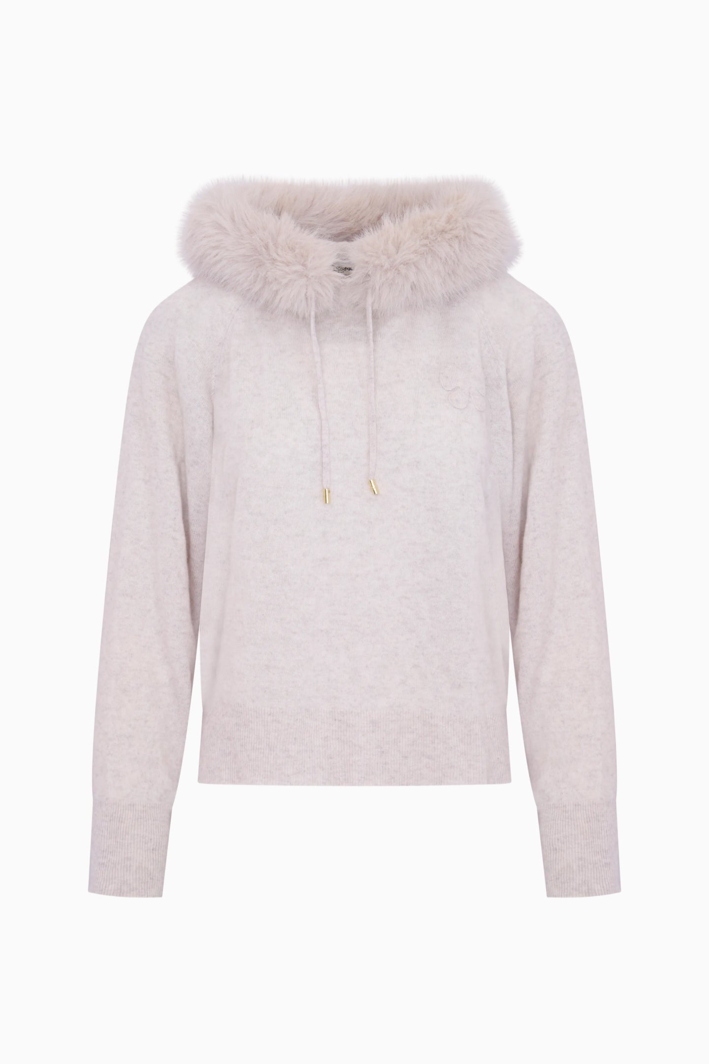 LoveShackFancy x MAX&MOI Wool-Cashmere Faux Fur Hoodie