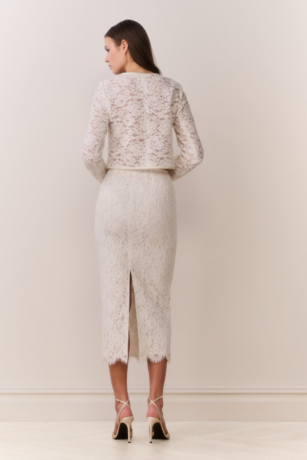 Ilse Lace Midi Pencil Skirt