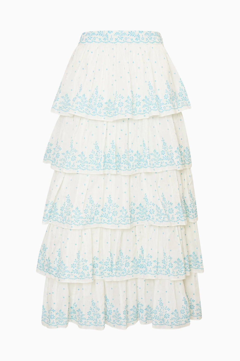 Re-Edition Julieta Cotton Tiered Maxi Skirt