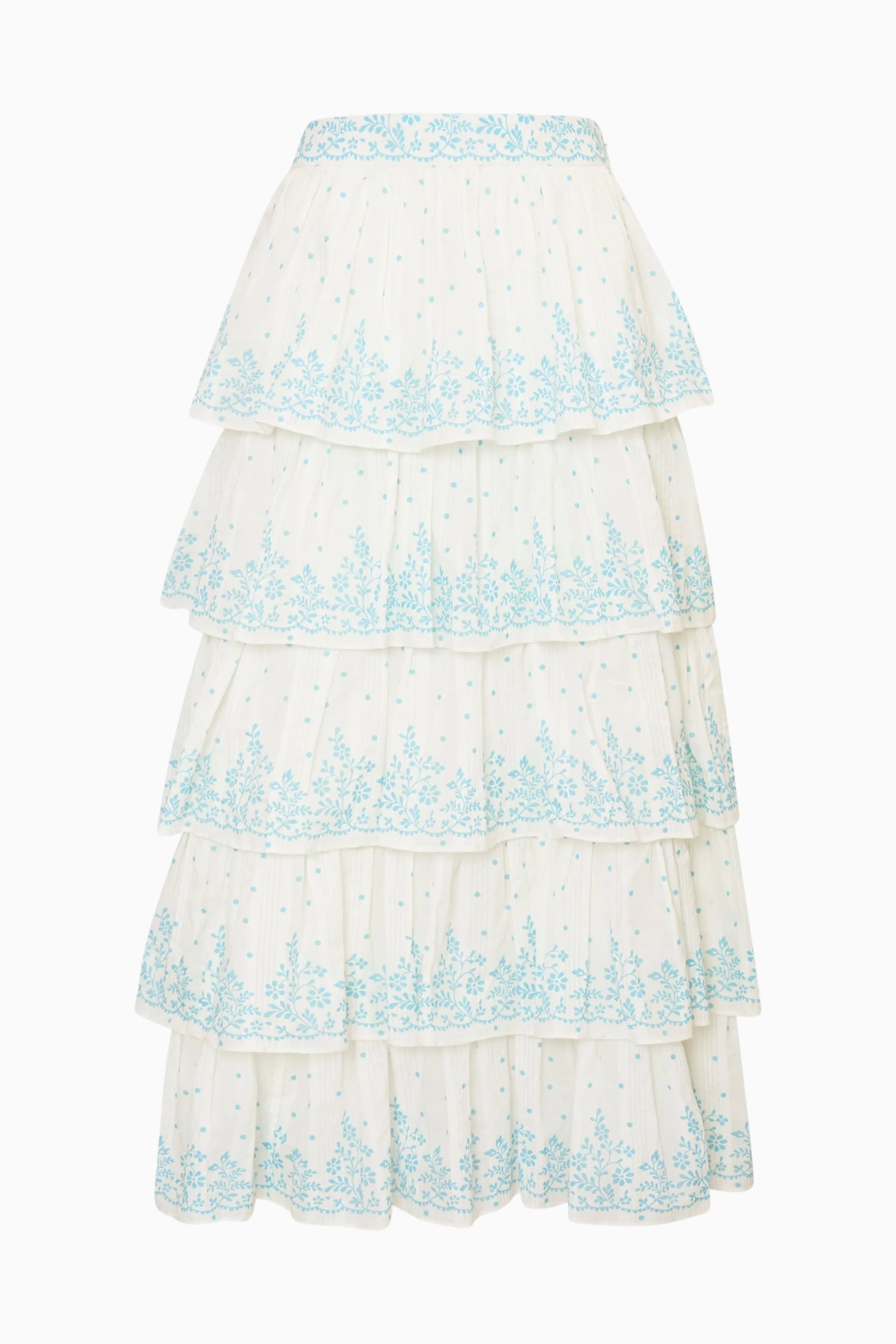 Re-Edition Julieta Cotton Tiered Maxi Skirt
