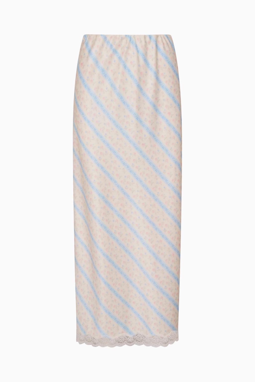 Kalo Floral Stripe Midi Skirt