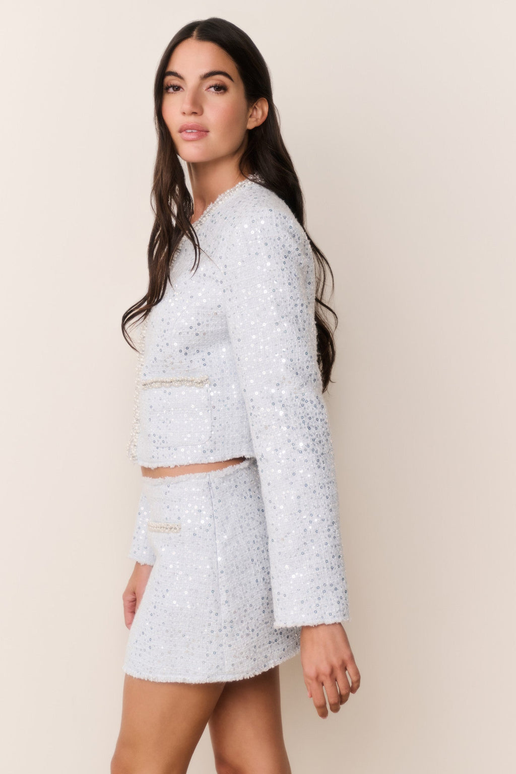 Kelli Sequin Tweed Jacket