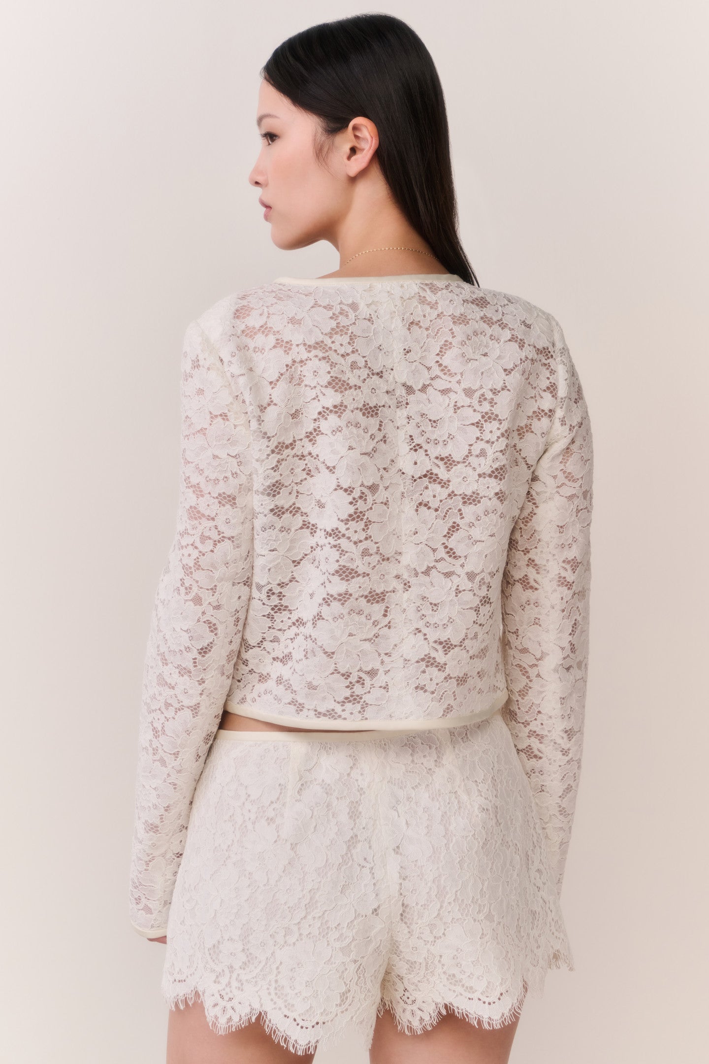 Junetta Cropped Lace Jacket