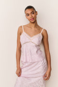 Lirena Silk-Blend Bow Jacquard Top