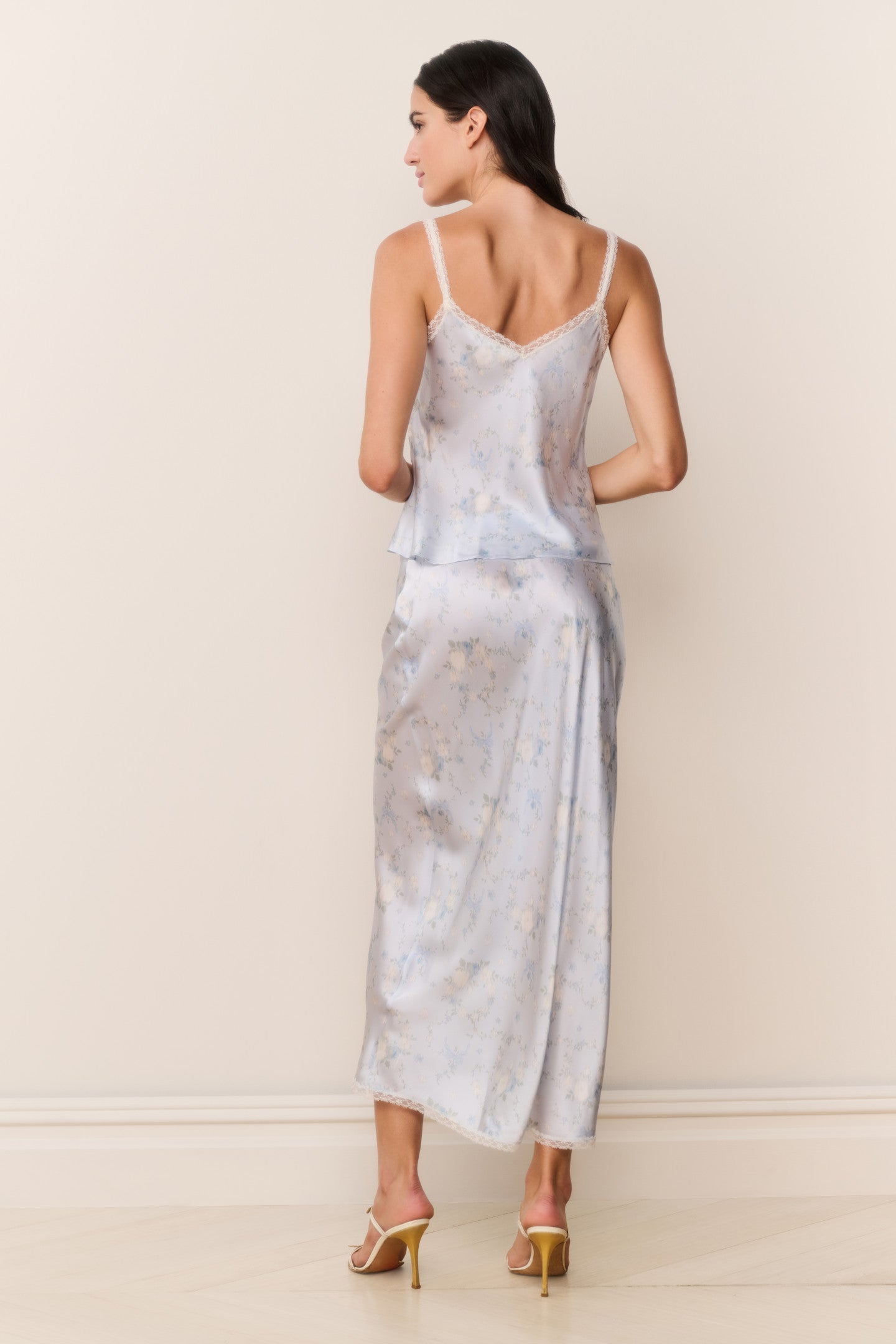 Kalo Silk-Blend Floral Maxi Skirt