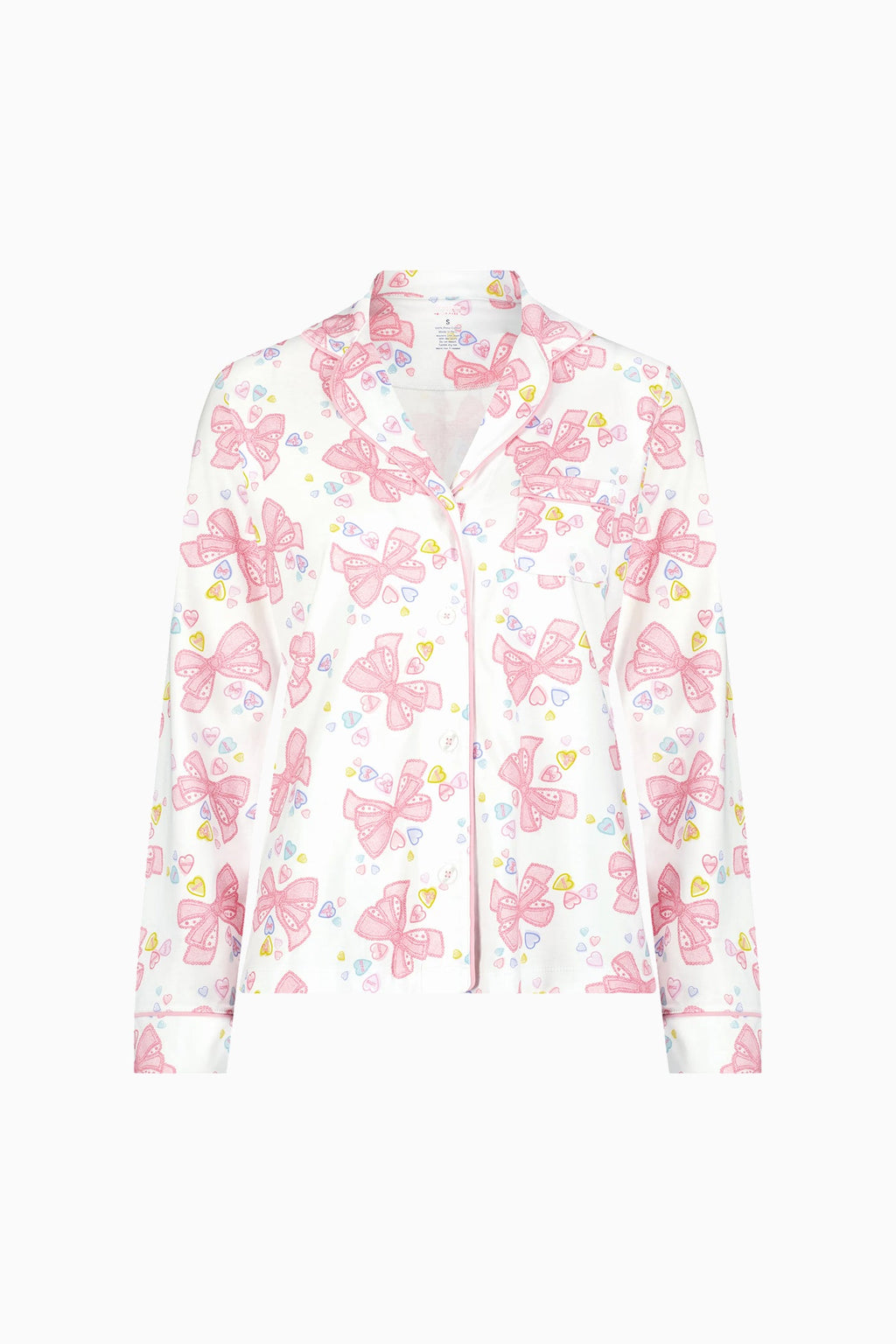 LoveShackFancy x Roller Rabbit Doily Beux Women's Long Sleeve Polo Pajama