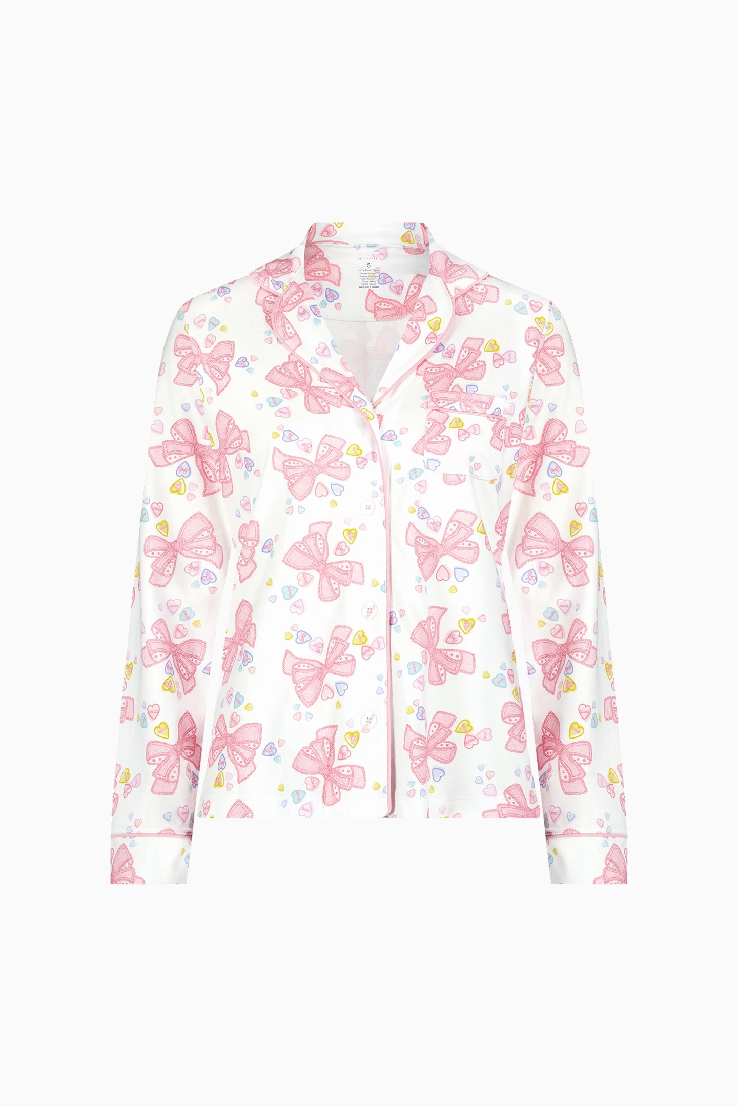 LoveShackFancy x Roller Rabbit Doily Beux Women's Long Sleeve Polo Pajama